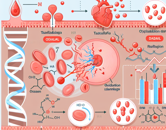 Tadalafil et effet sur la réduction des dommages oxydatifs de l'ADN